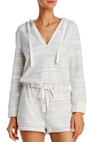 Natural Skin Tori Romper in Ivory/Grey