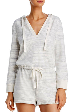 Natural Skin Tori Romper in Ivory/Grey thumbnail 1