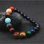 Natural Stone Multicolor Planets Beaded Bracelet