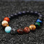 Natural Stone Multicolor Planets Beaded Bracelet