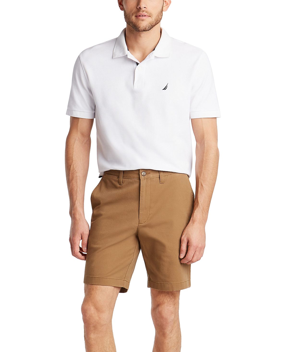 Nautica 8.5" Stretch Classic-fit Deck Shorts Oyster Brown