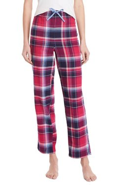 Nautica Berry-Plaid Cotton-Flannel Pajama Pant thumbnail 2