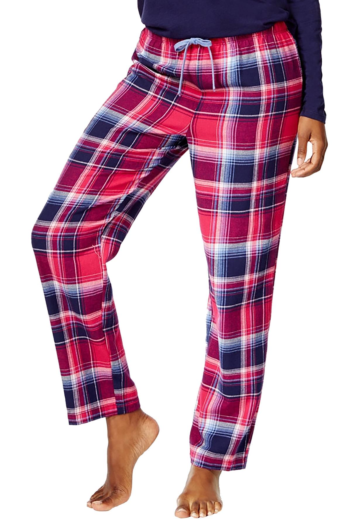 Nautica Berry-Plaid Cotton-Flannel Pajama Pant