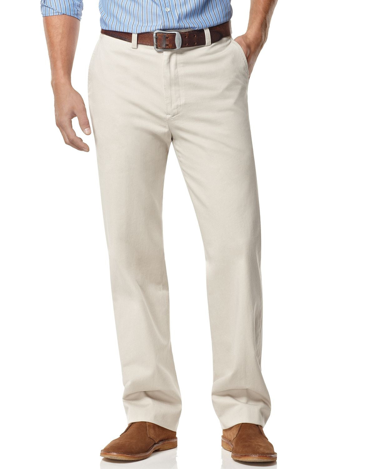 Nautica Big And Tall Pants Anchor Flat Front Twill Pants Stone