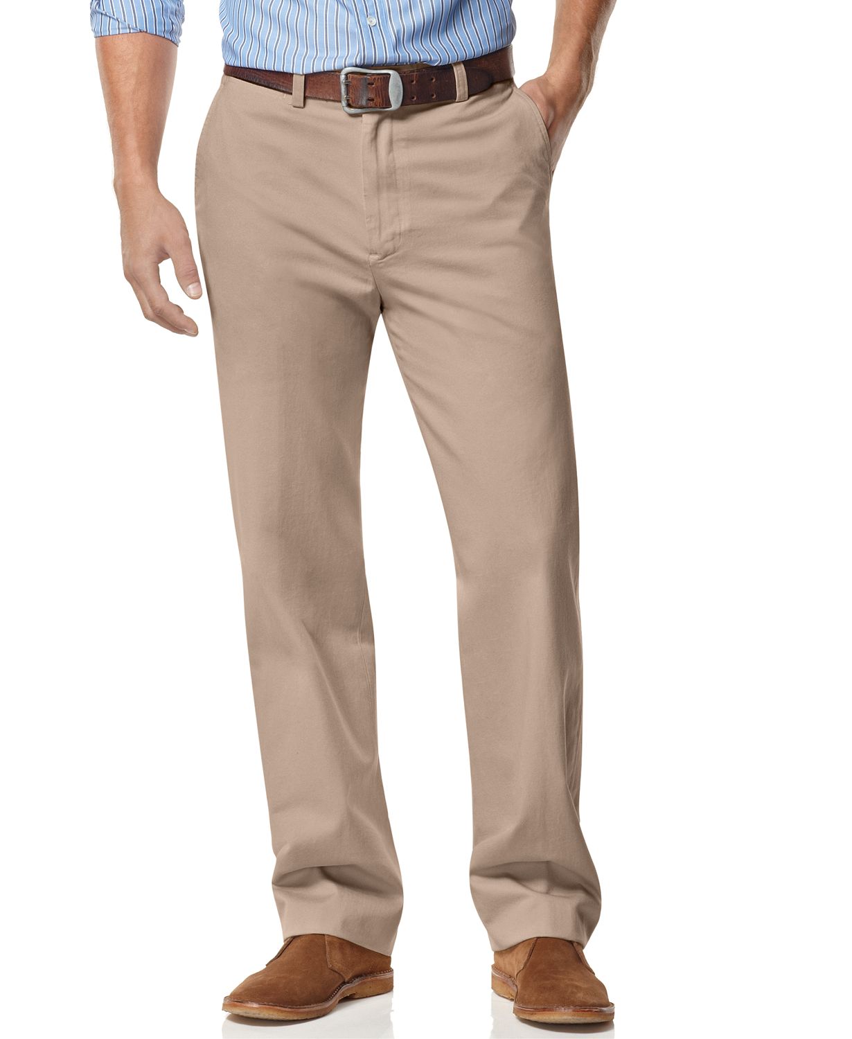 Nautica Big & Tall Big & Tall True Flat Front Pant True Khaki