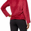 Nautica Burgundy Plush Textured Lounge Top