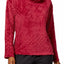 Nautica Burgundy Plush Textured Lounge Top