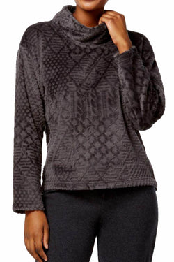 Nautica Charcoal-Grey Plush Textured Lounge Top thumbnail 3