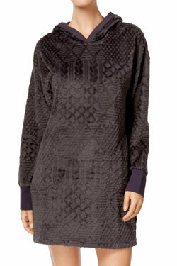 Nautica Charcoal Plush Textured Lounge Dress thumbnail 2