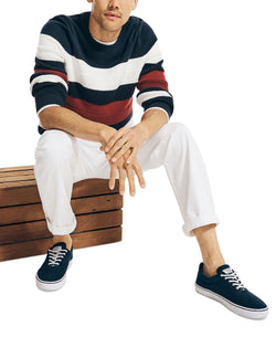 Nautica Classic-fit Textured Stripe Sweater Navy thumbnail 2
