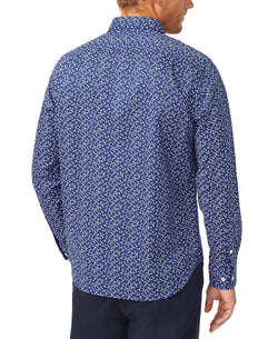 Nautica Classic-fit Tree Branch-print Shirt Blue Depths thumbnail 4