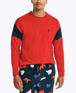 Nautica Colorblocked Pajama Top Nautica Red thumbnail 1