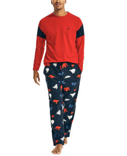 Nautica Colorblocked Pajama Top Nautica Red thumbnail 4