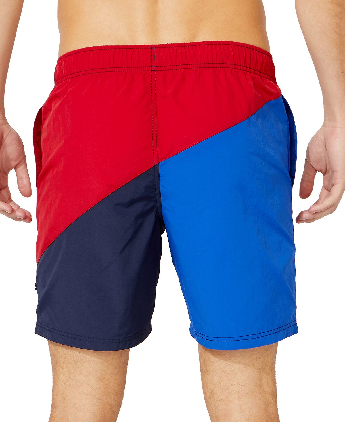 Nautica Diagonal Colorblock 8" Swim Trunks Nautica Red