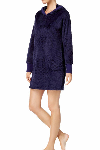 Nautica Eclipse Plush Textured Hooded Sleep Shirt