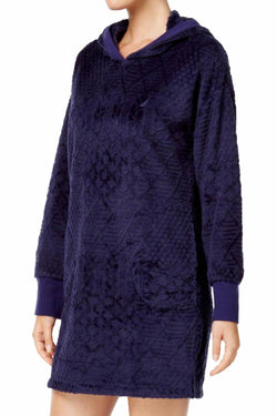 Nautica Eclipse Plush Textured Hooded Sleep Shirt thumbnail 3