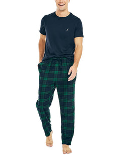 Nautica Flannel Pajama Set Navy thumbnail 1