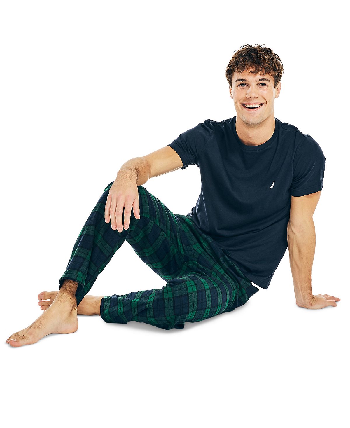 Nautica Flannel Pajama Set Navy
