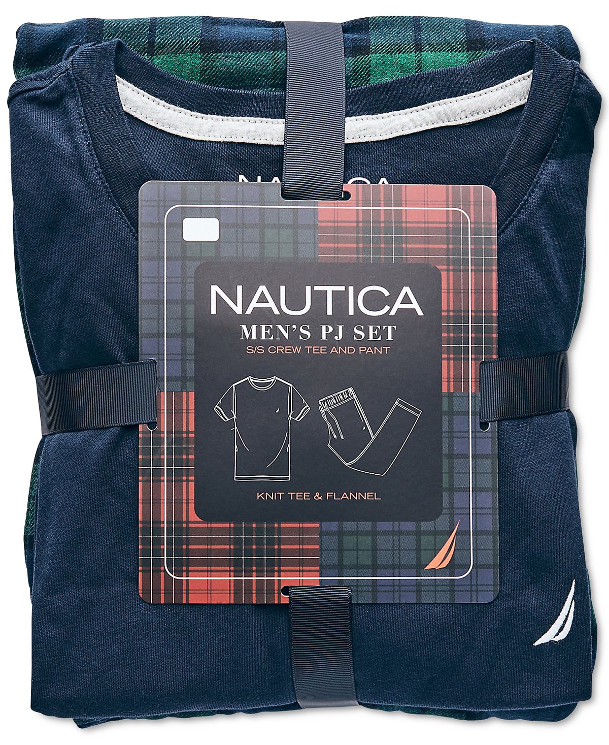 Nautica Flannel Pajama Set Navy