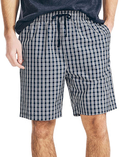 Nautica Gray Plaid Pajama Shorts Navy thumbnail 1