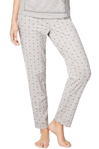 Nautica Heather-Grey Printed Stretch-Jersey Lounge Pant