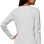 Nautica Heather-Grey V-Neck Cotton-Blend Long-Sleeve Lounge Tee