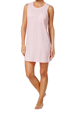 Nautica Heather-Pink Striped Knit Sleepshirt thumbnail 1