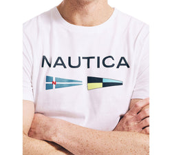 Nautica Logo And Flag T-shirt Bright White thumbnail 3