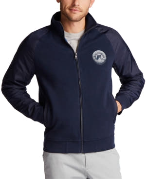 Nautica Men's Blue Sail Competition Bomber Jacket