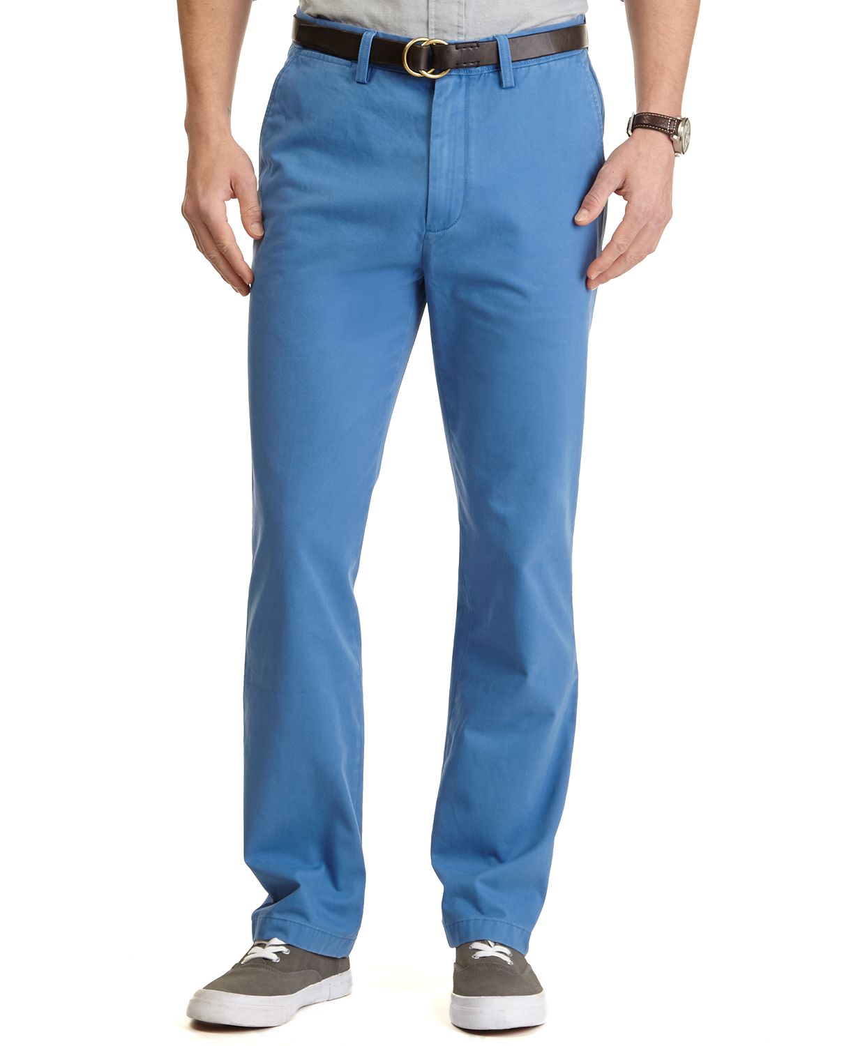 Nautica Nautica Classic Fit Flat Front Deck Pants Estate Blue