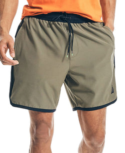 Nautica Navtech Performance 8" Stretch Drawstring Shorts Hillside Olive thumbnail 1