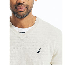 Nautica Navtech V-neck Sweater Oatmeal Heather thumbnail 3