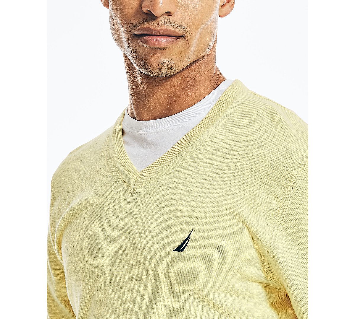 Nautica Navtech V-neck Sweater Pale Banana