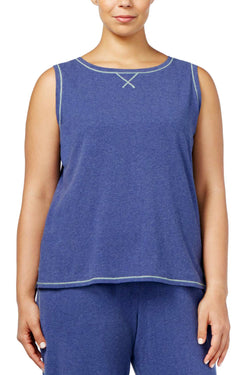Nautica Navy-Heather Brushed-Jersey Lounge Tank thumbnail 3
