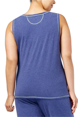Nautica Navy-Heather Brushed-Jersey Lounge Tank thumbnail 4