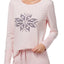 Nautica Pink-Heather Reversible Snowflake Lounge Top