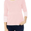Nautica Pink-Heather Reversible Snowflake Lounge Top