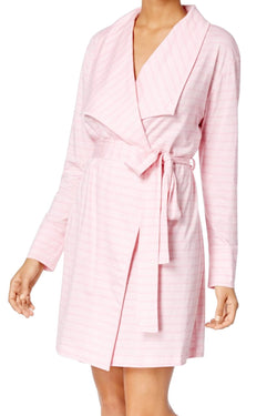 Nautica Pink-Striped Shawl-Collar Robe thumbnail 2