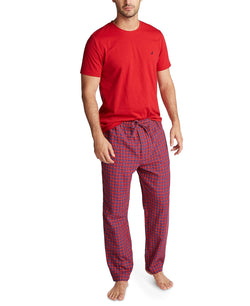 Nautica Plaid Pajama Set Nautica Red thumbnail 1