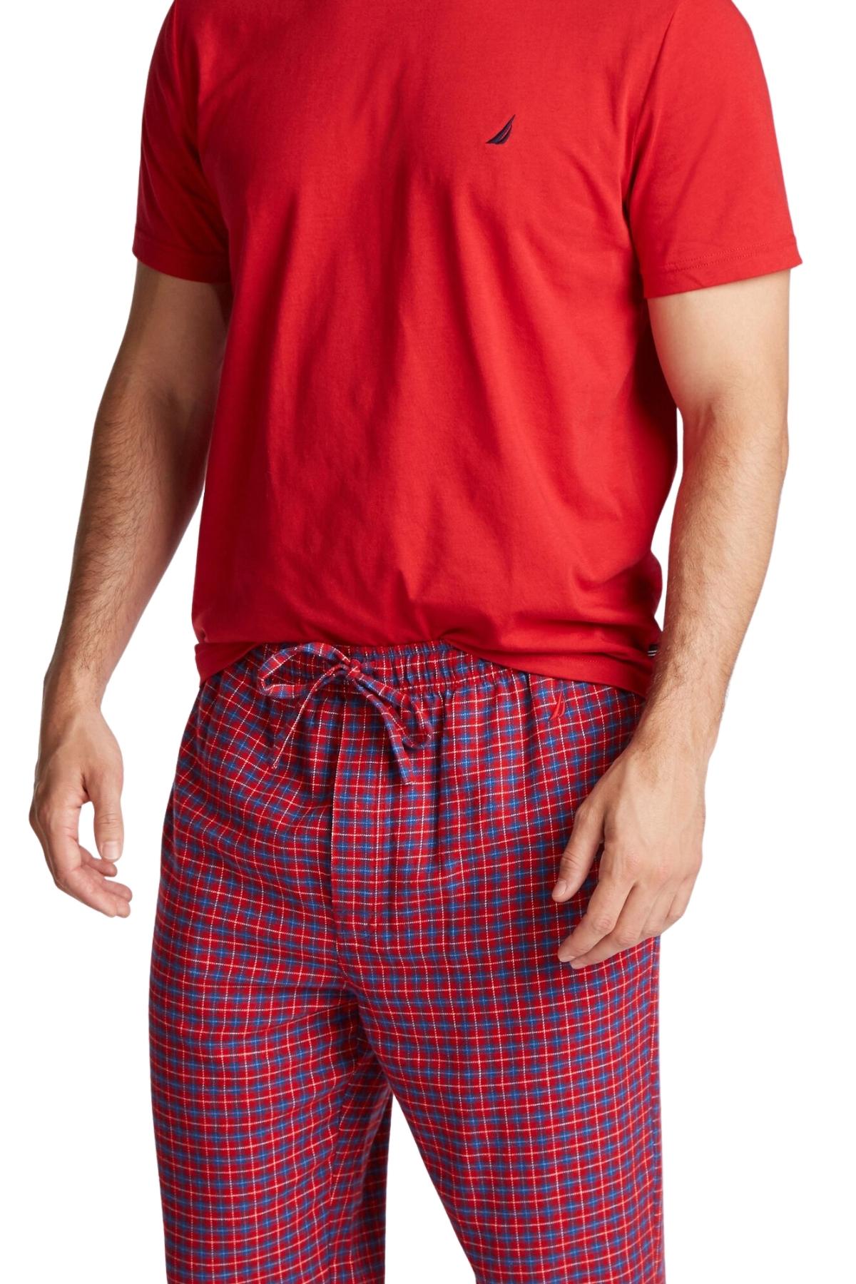 Nautica Red Plaid Pajama Set