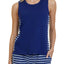 Nautica Royal-Blue Side-Striped Lounge Tank