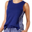 Nautica Royal-Blue Side-Striped Lounge Tank