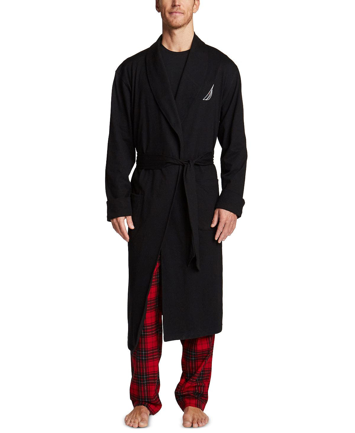 Nautica Shawl-collar Robe Black