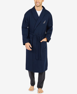 Nautica Shawl-collar Robe Marine Navy thumbnail 1