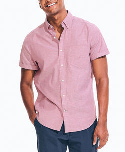 Nautica Short-sleeve Oxford Shirt Deep Crimson thumbnail 1