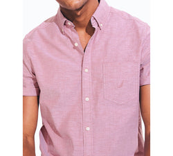 Nautica Short-sleeve Oxford Shirt Deep Crimson thumbnail 3