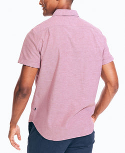 Nautica Short-sleeve Oxford Shirt Deep Crimson thumbnail 4