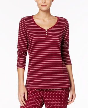 Nautica Striped Double-Knit Pajama Top