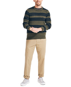 Nautica Striped Sweater Forest Night Heather thumbnail 2