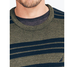 Nautica Striped Sweater Forest Night Heather thumbnail 3